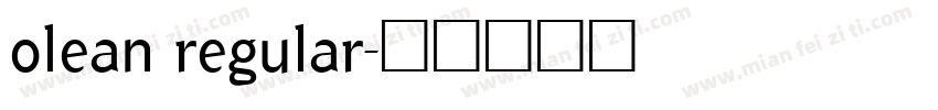 olean regular字体转换
